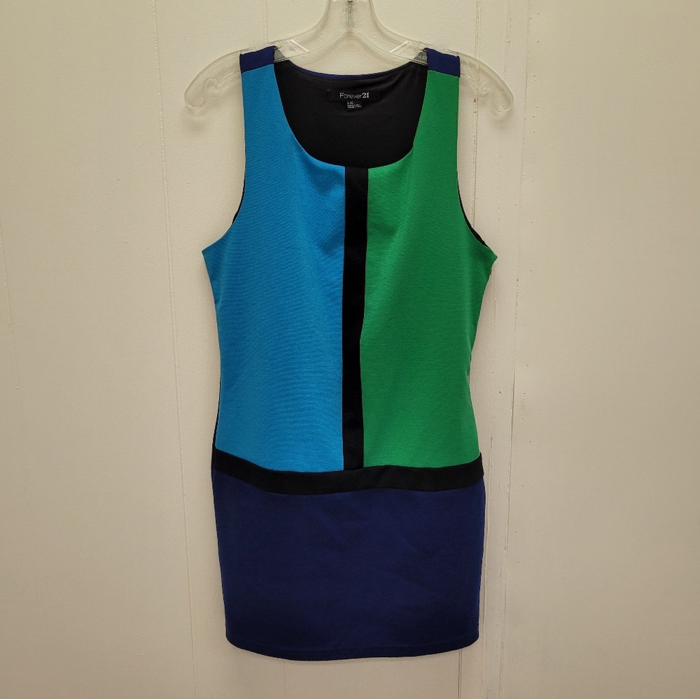 Forever 21 Sleeveless Colorblock Dress